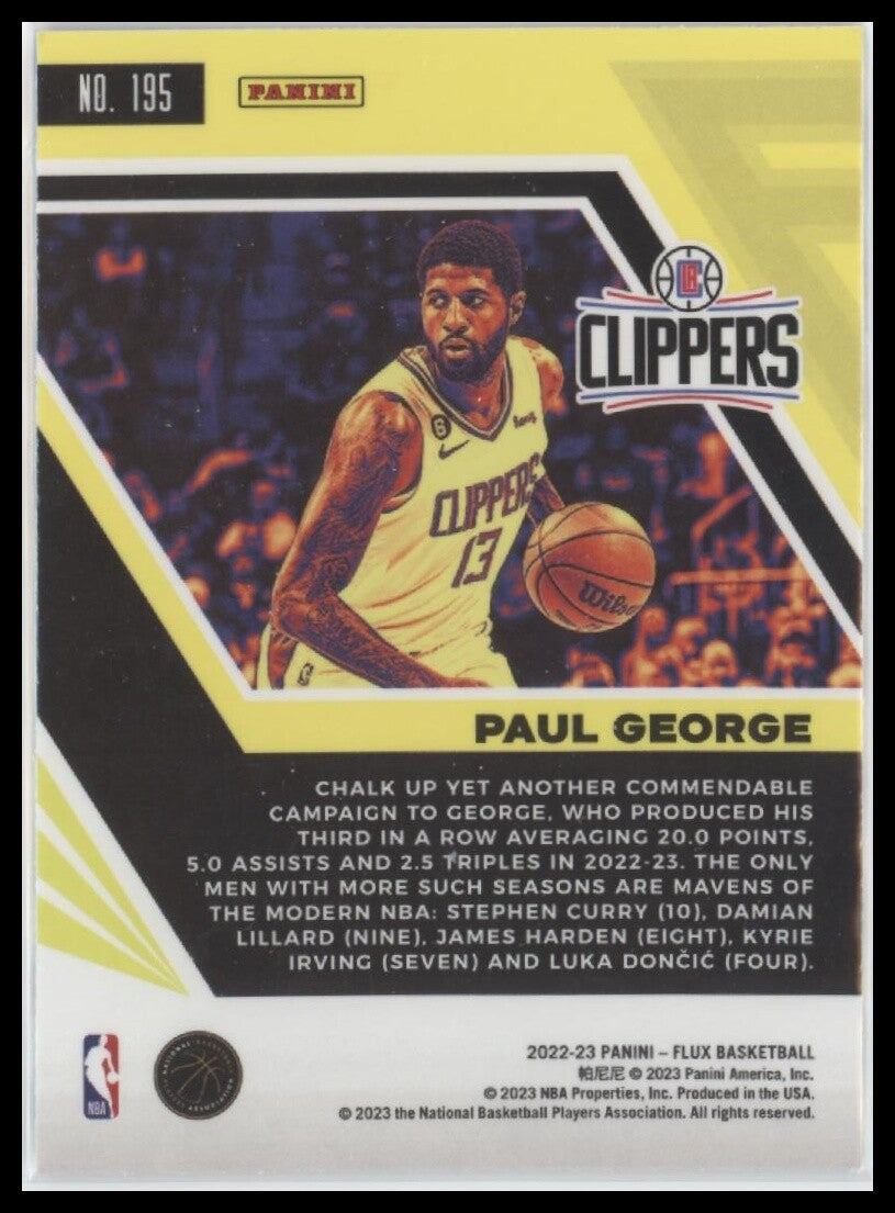 2022-23 Panini Flux #195 Paul George
