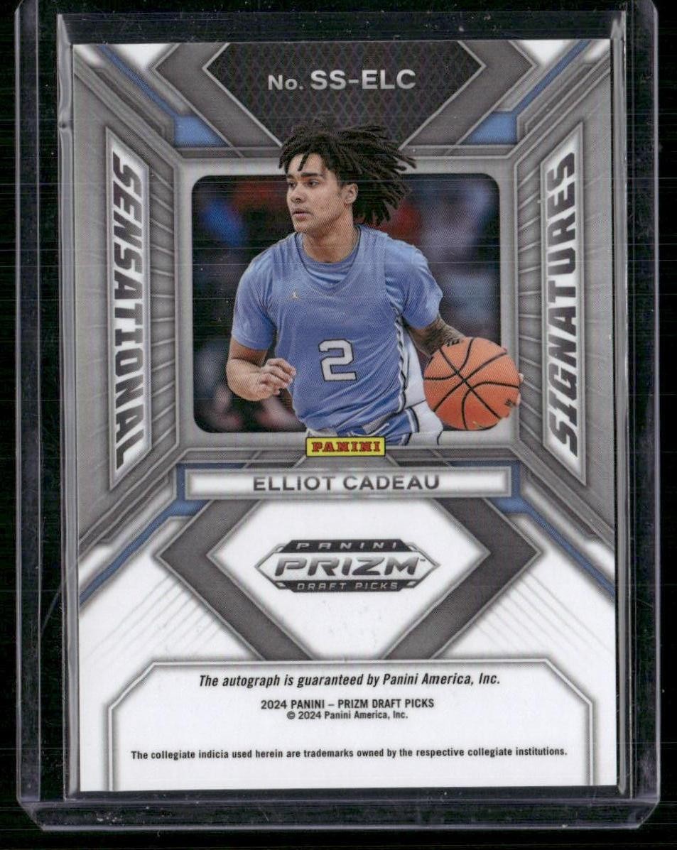 2024 Panini Prizm Draft Picks #SS-ELC Elliot Cadeau Sensational Signatures