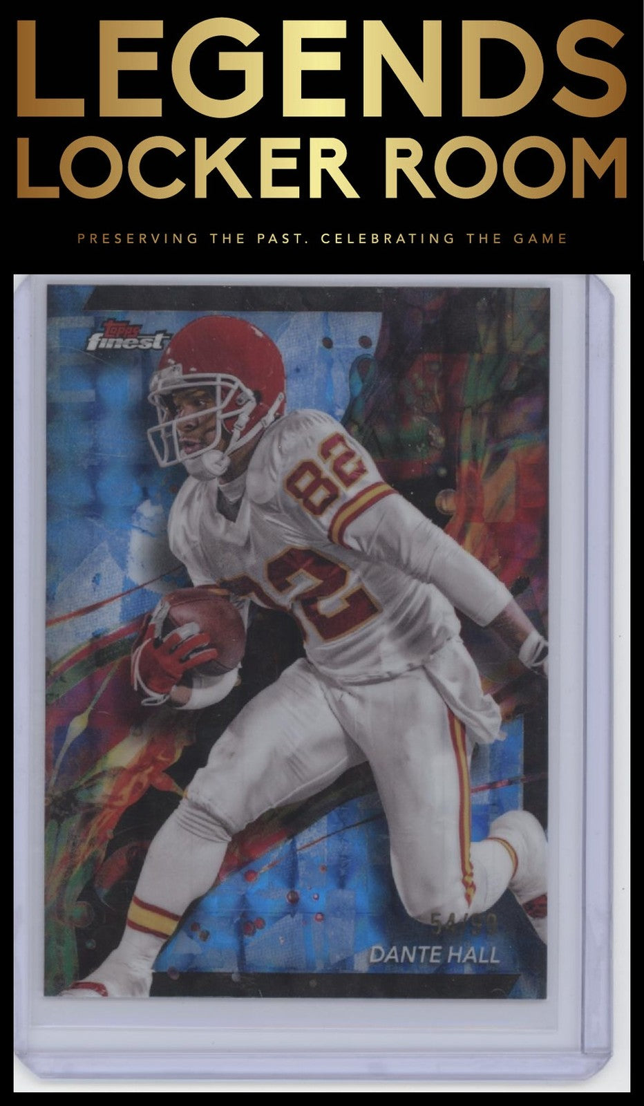2024 Finest #38 Dante Hall Blue Geometric Refractor /99