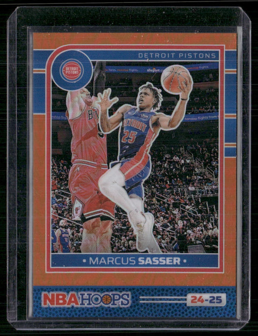2024-25 Hoops #125 Marcus Sasser Premium Prizms Orange #/199
