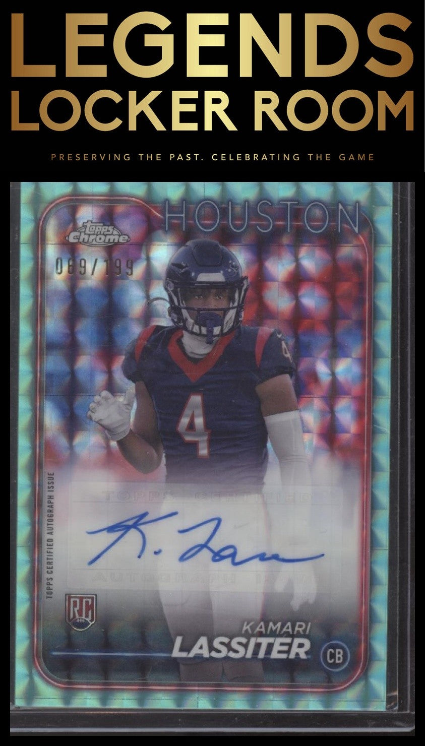 2024 Topps Chrome Kamari Lassiter Rookie Auto Aqua Sonar Refractor /199