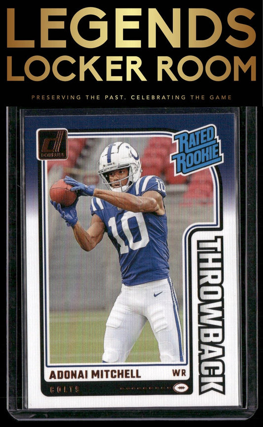 2024 Donruss #13 Adonai Mitchell Rated Rookies Throwback