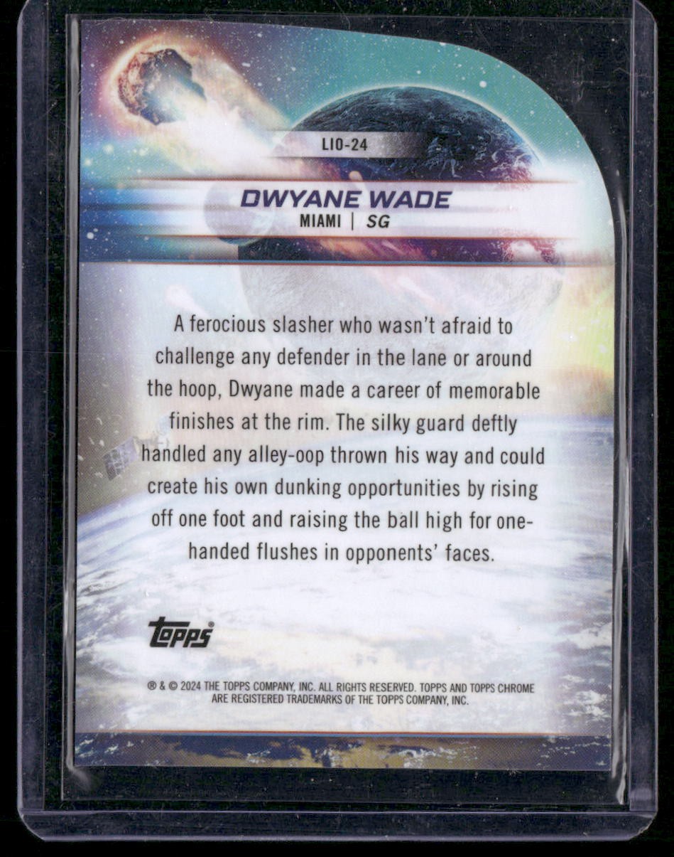 2023-24 Topps Chrome Cosmic Dwyane Wade Launched Orbit Blue Moon Refractors #/99