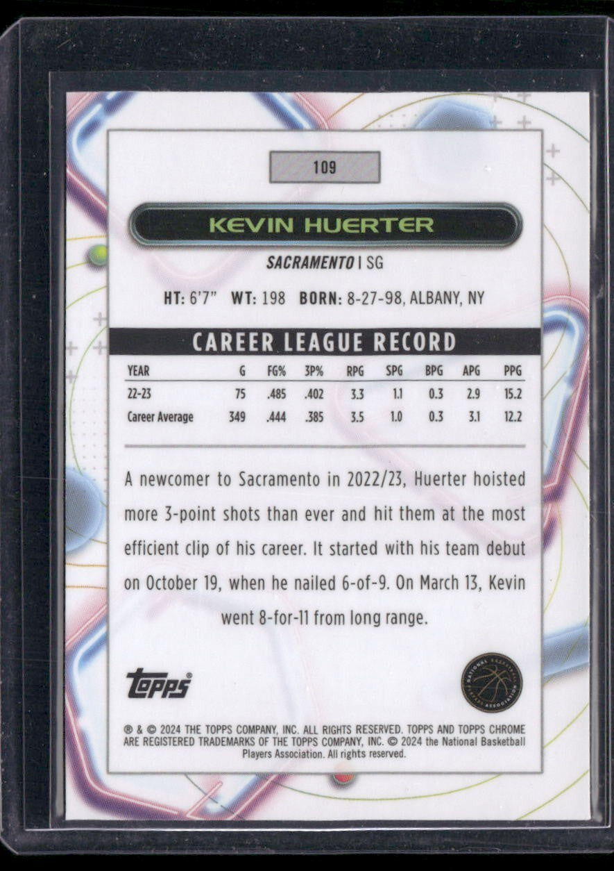 2023-24 Topps Chrome Cosmic #109 Kevin Huerter Nucleus Refractors