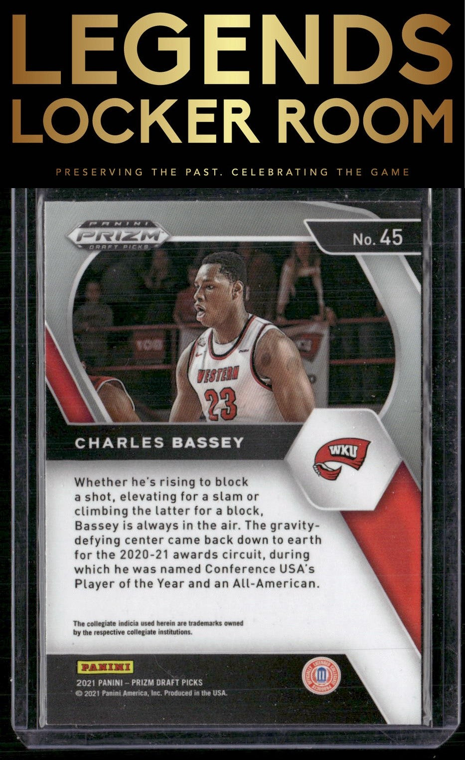 2021 Panini Prizm Draft Picks #45 Charles Bassey