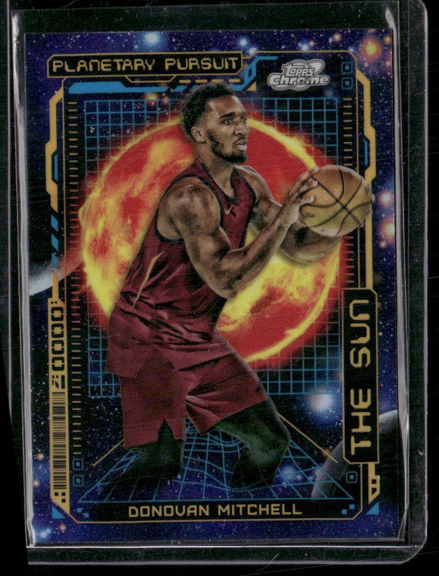 2023-24 Topps Chrome Cosmic #PPS-4 Donovan Mitchell Planetary Pursuit Sun