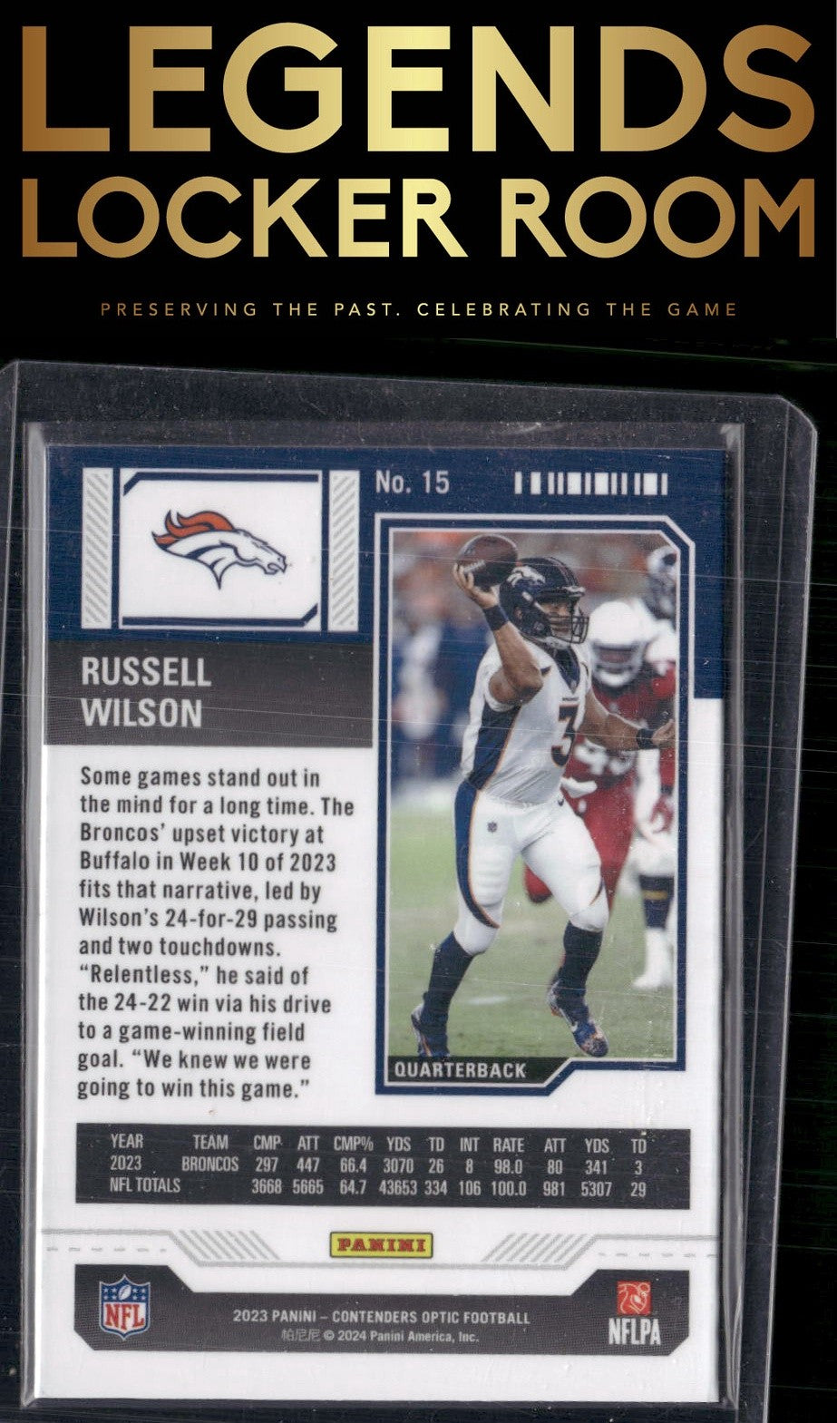 2023 Panini Contenders Optic #15 Russell Wilson