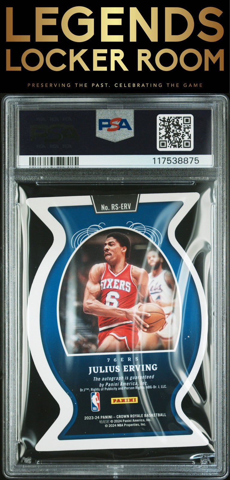 2023 Panini Crown Royale Royal Signatures #RSERV Julius Erving PSA 9