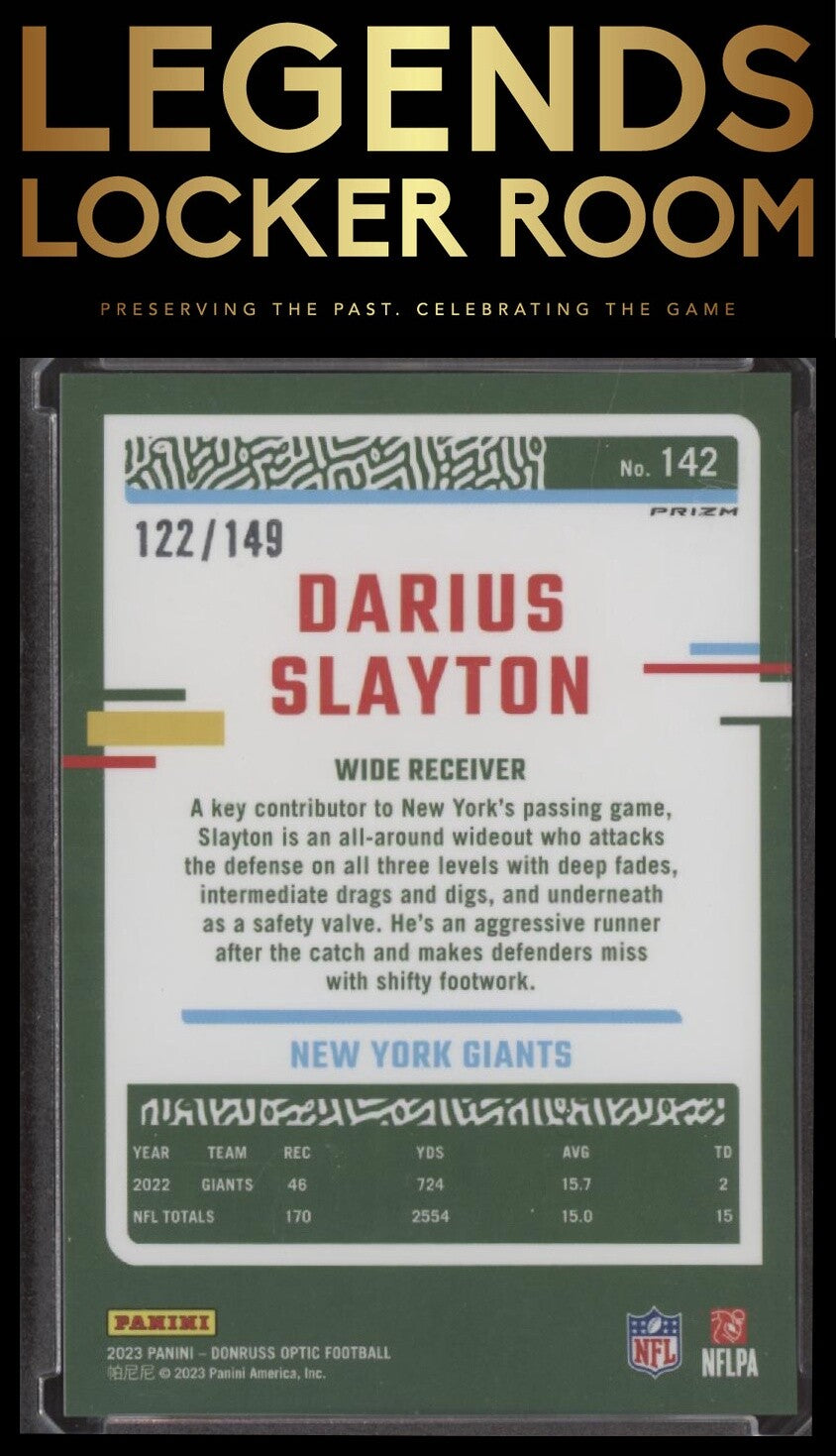 2023 Donruss Optic #142 Darius Slayton Flex #/149