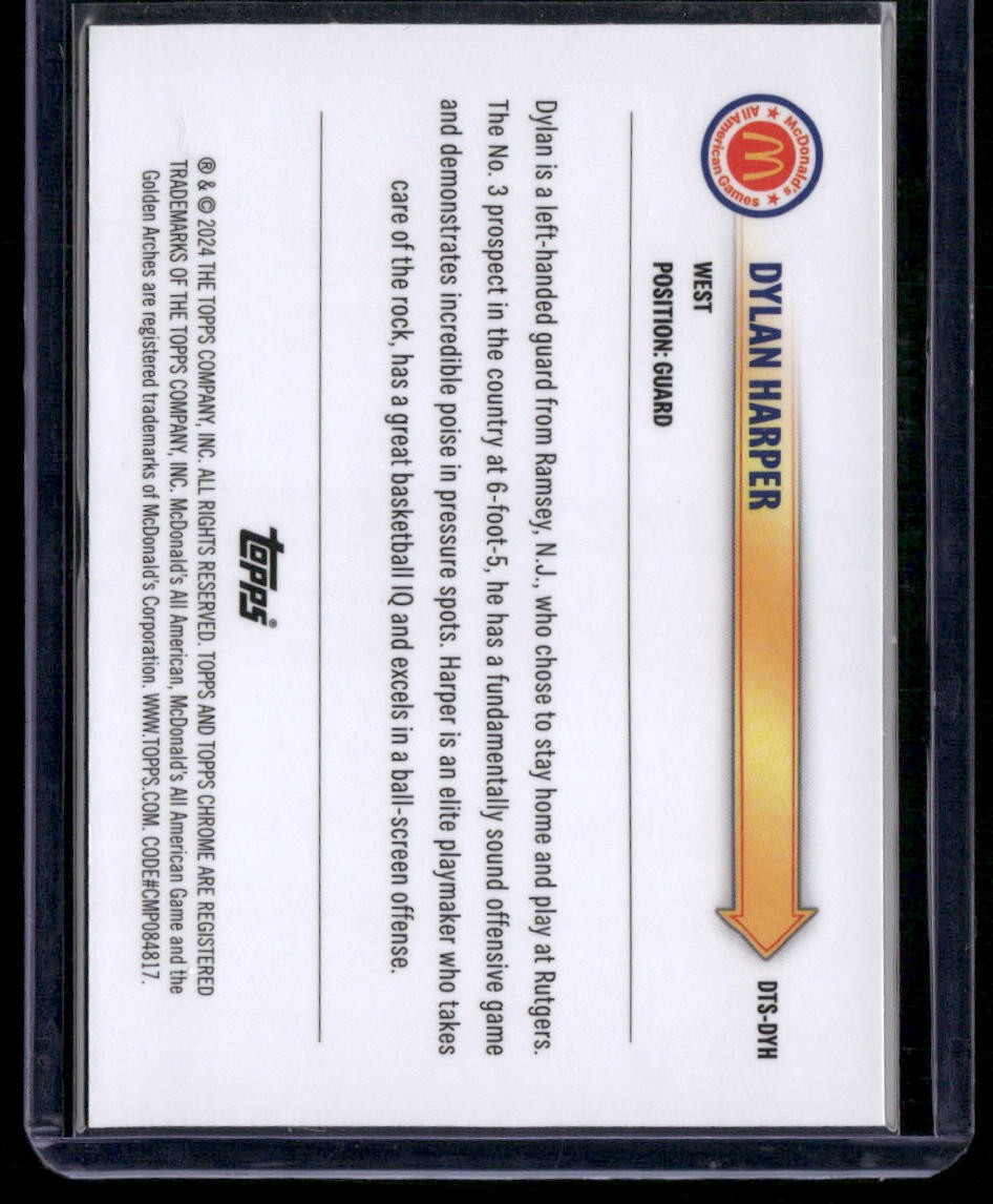 2024 Topps Chrome McDonald's All-American Dylan Harper Drive Thru Service