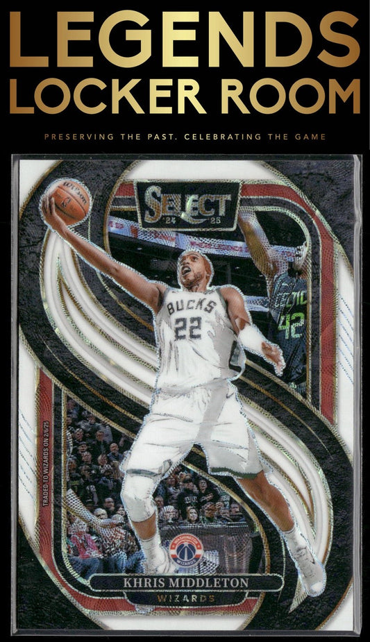 2024-25 Panini Select #161 Khris Middleton White Scope Prizm #/35