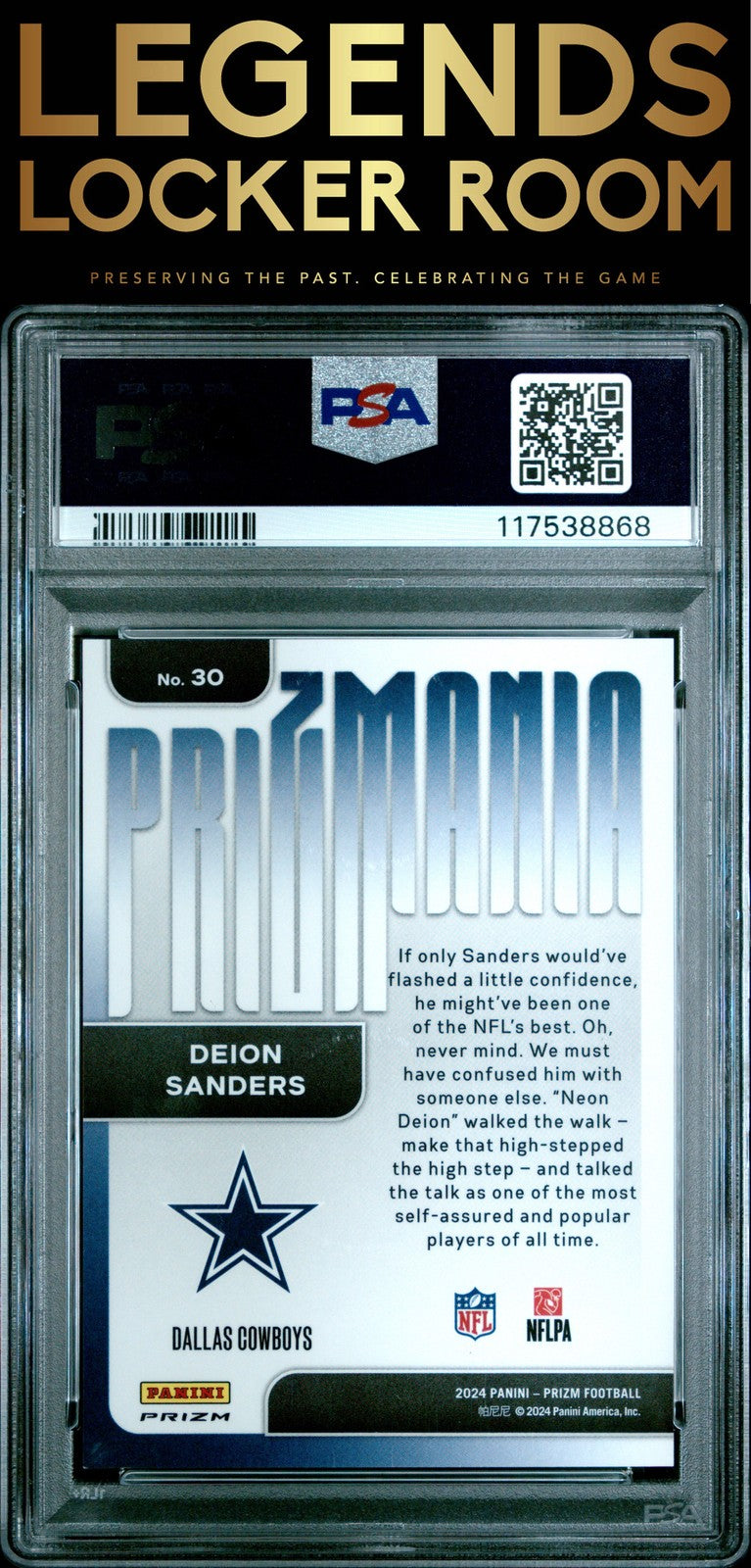 2024 Panini Prizm Prizmania #30 Deion Sanders PSA 9