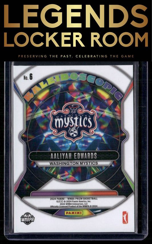 2024 Panini Prizm WNBA #6 Aaliyah Edwards Kaleidoscopic