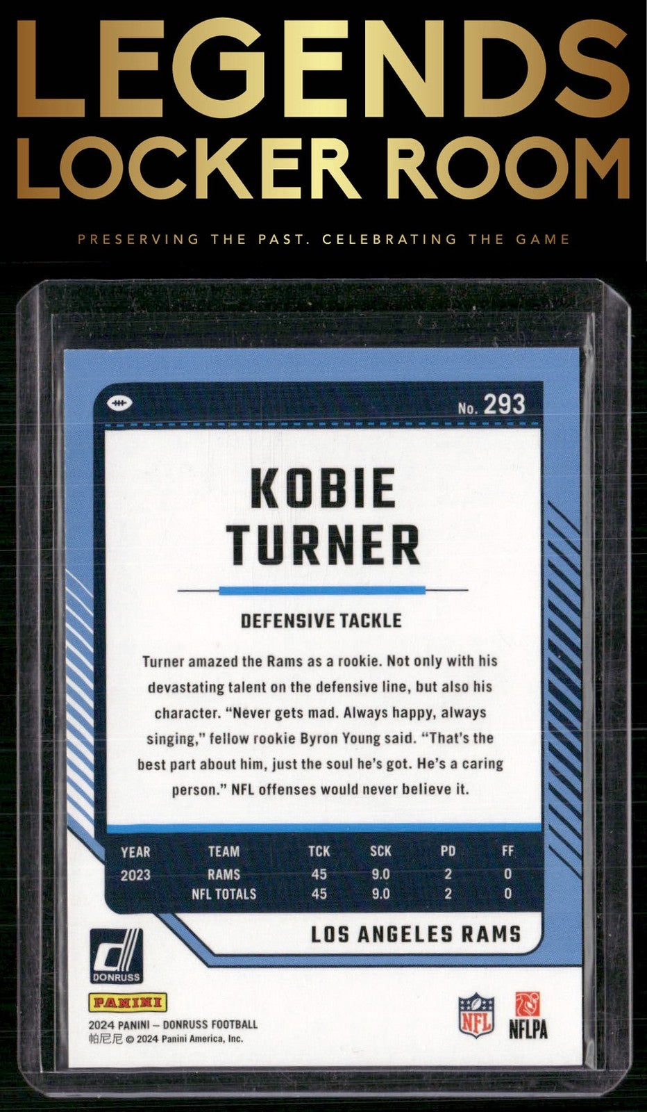 2024 Donruss #293 Kobie Turner Press Proof Gold #/50