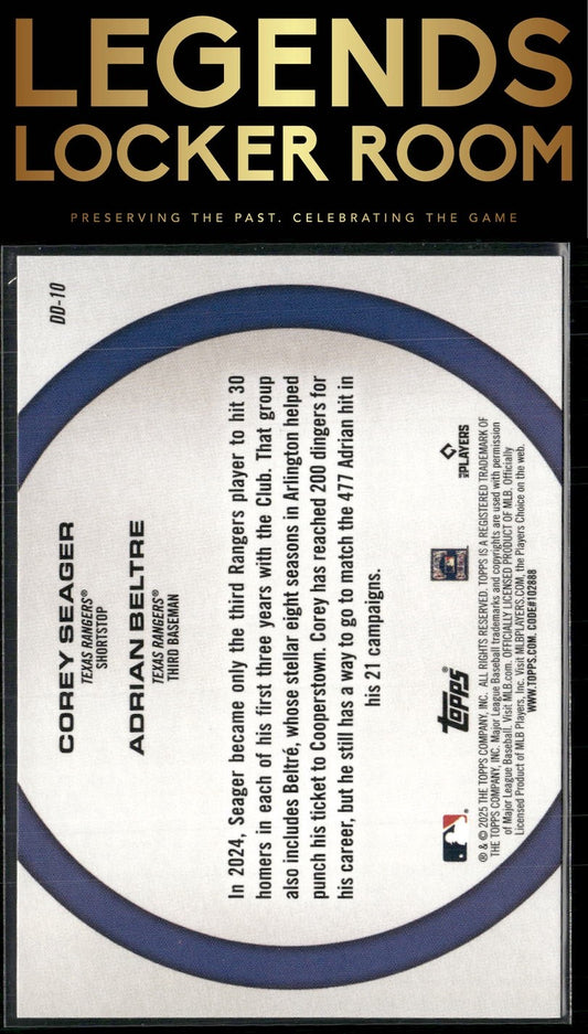 2025 Topps #DD-10 Corey Seager / Adrian Beltré Dynamic Duos