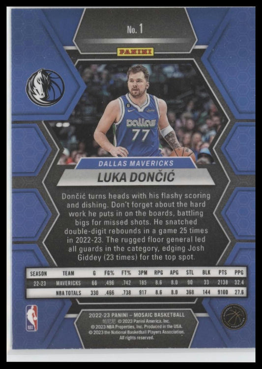 2022-23 Panini Mosaic #1 Luka Doncic