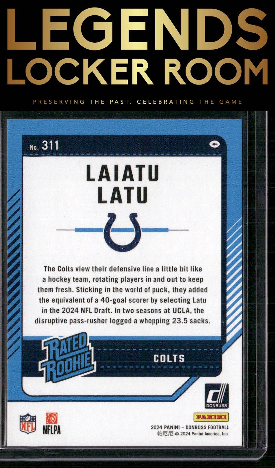 2024 Donruss #311 Laiatu Latu Press Proof Red