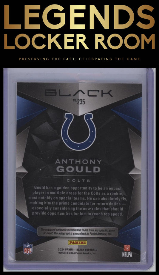 2024 Panini Black #235 Anthony Gould Royal #/150