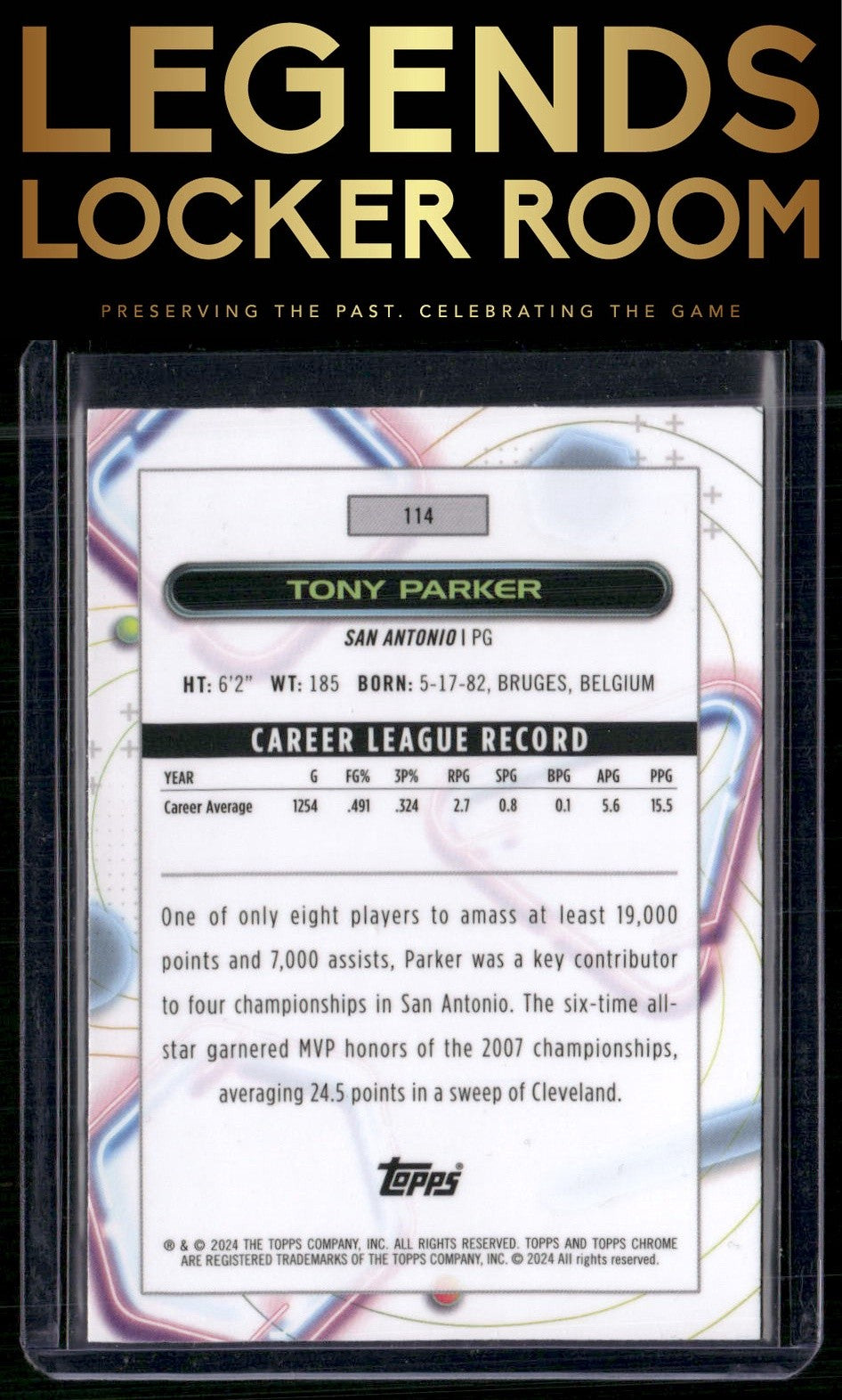 2023-24 Topps Chrome Cosmic #114 Tony Parker