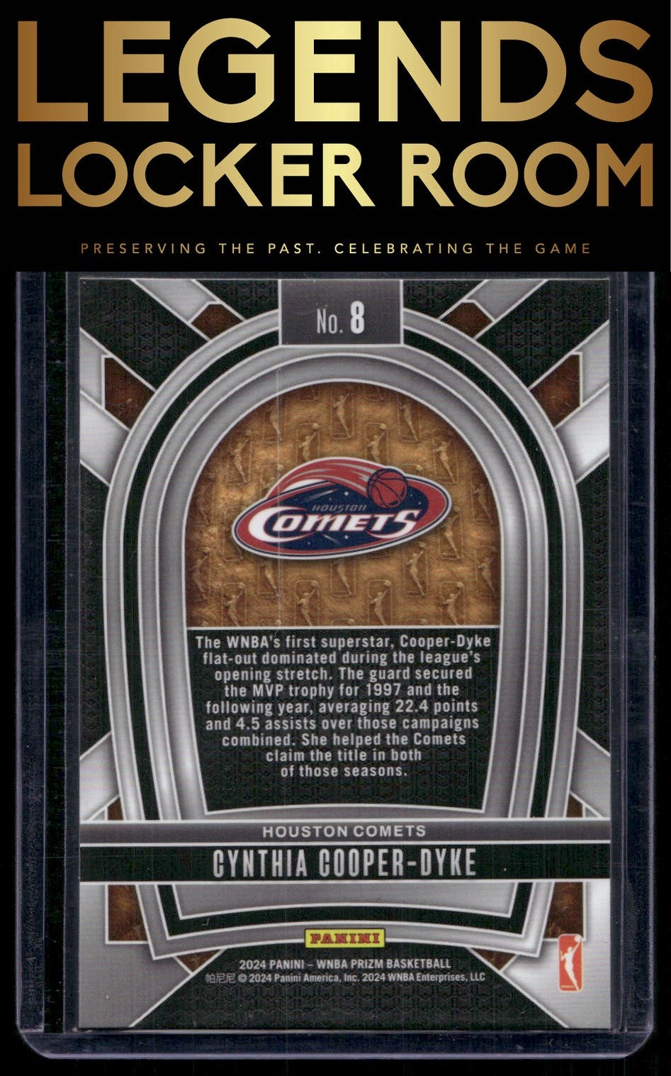 2024 Panini Prizm WNBA #8 Cynthia Cooper-Dyke Pioneers