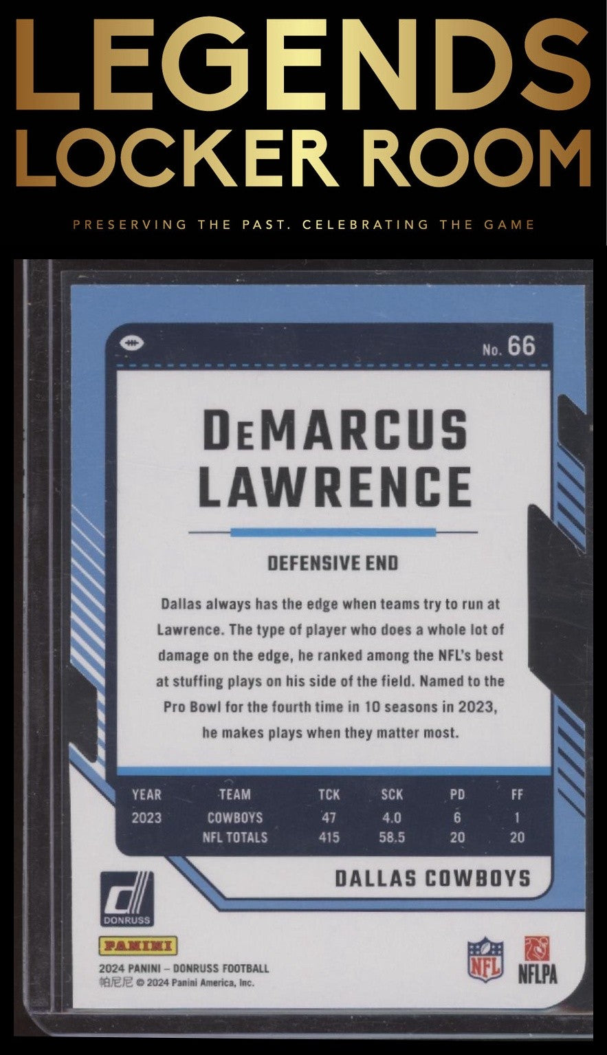 2024 Donruss #66 DeMarcus Lawrence Press Proof Silver Die-Cut #/75