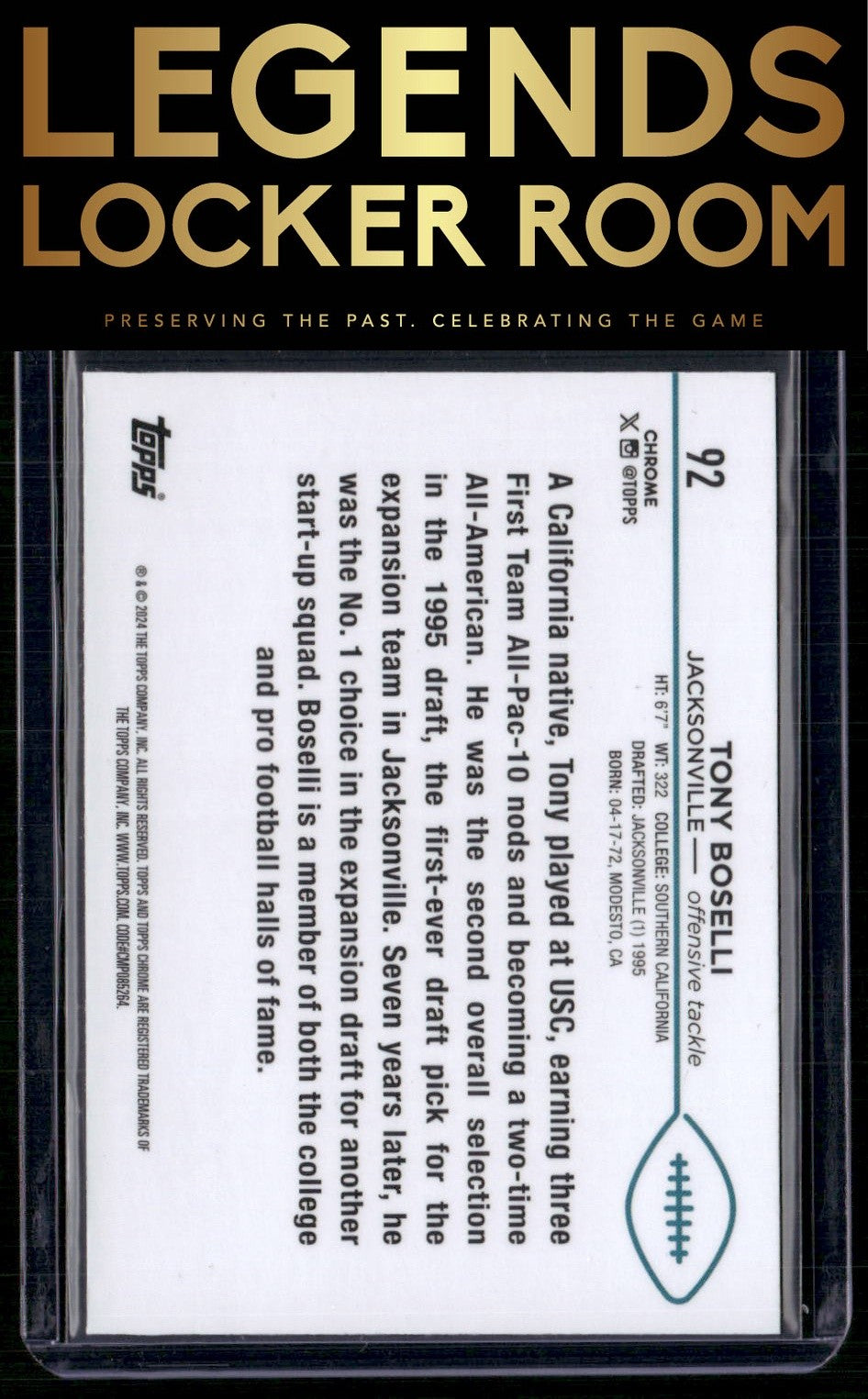 2024 Topps Chrome #92 Tony Boselli