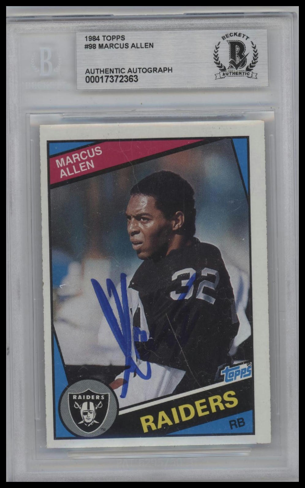 1984 Topps #98 Marcus Allen BGS Authentic