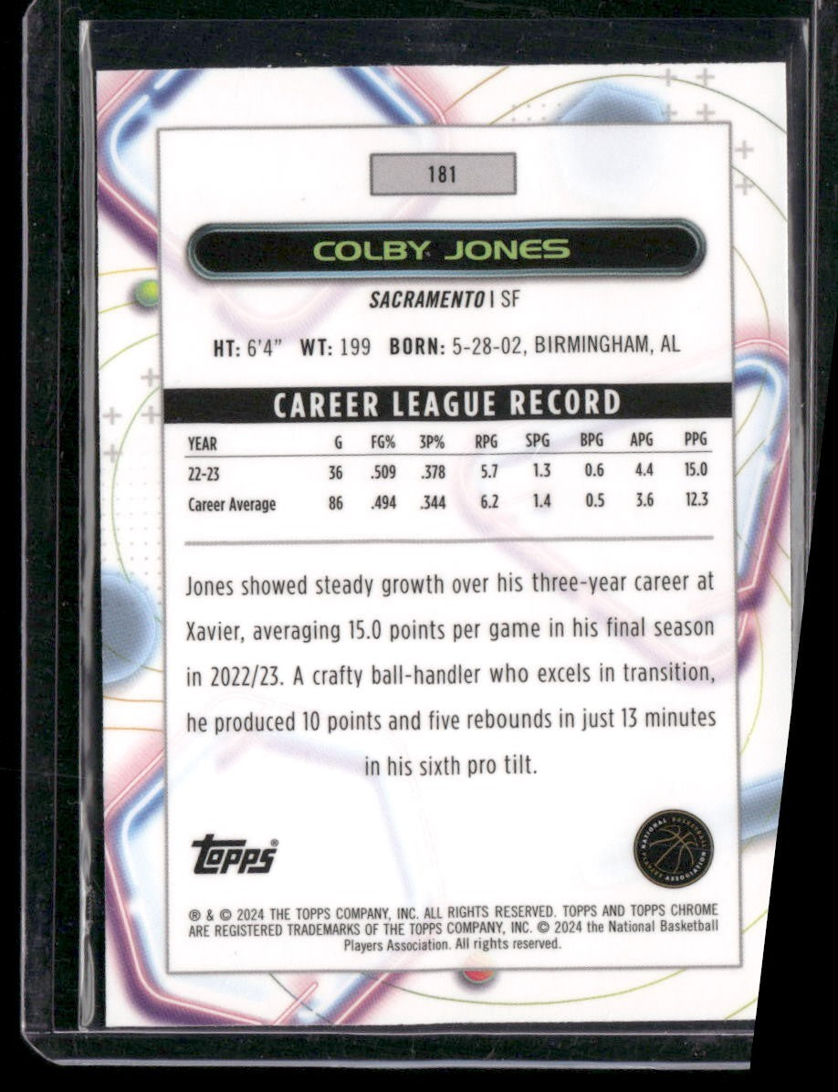 2023-24 Topps Chrome Cosmic #181 Colby Jones