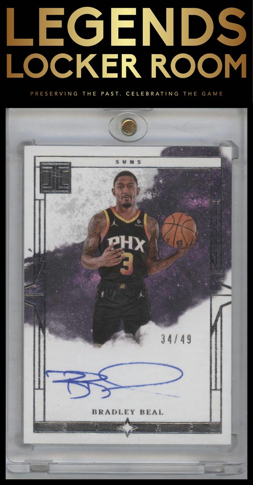 2023-24 Panini Impeccable #ISS-BEA Bradley Beal Impeccable Stars Signatures #/49