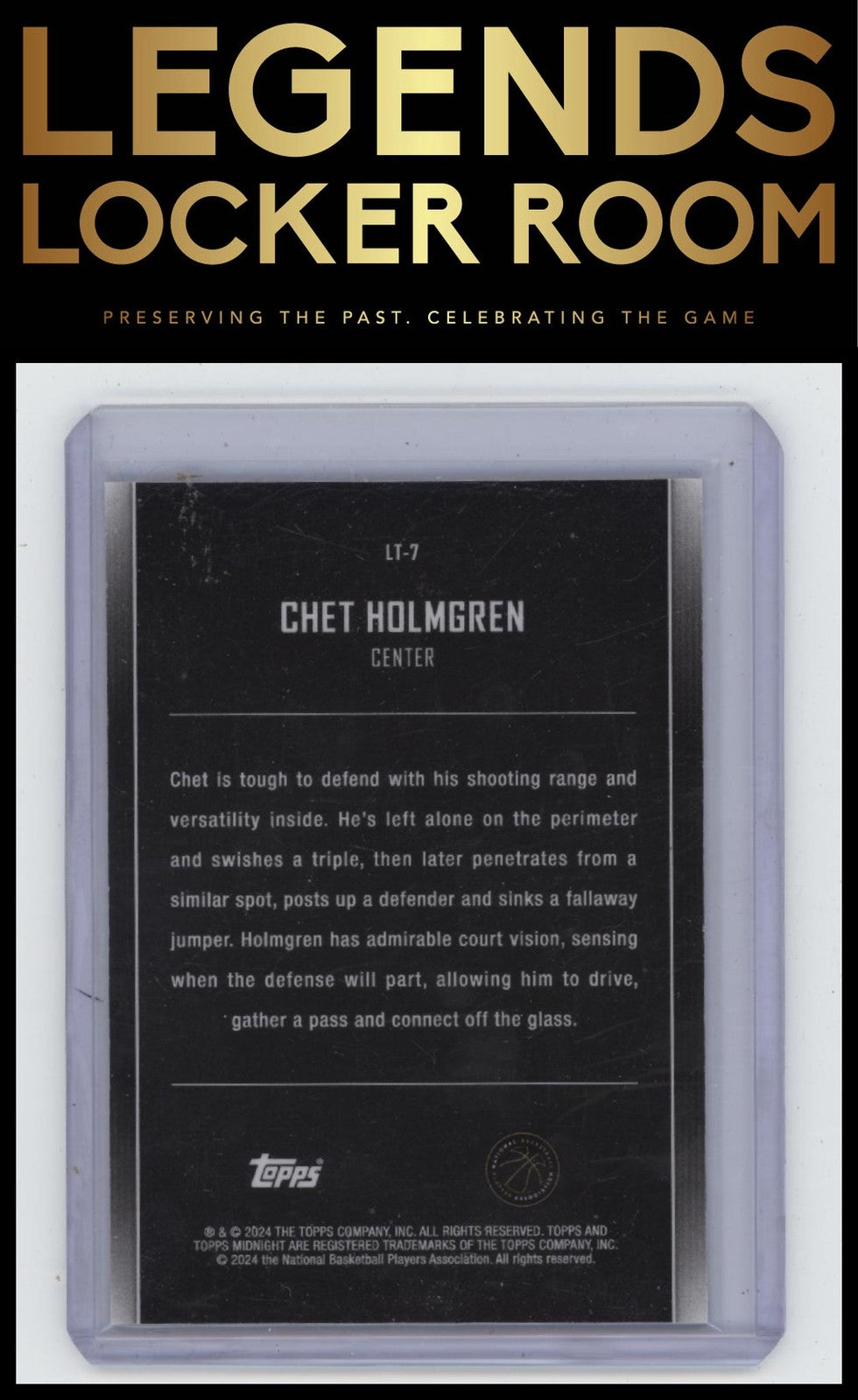 2023-24 Topps Midnight #LT-7 Chet Holmgren Lunar Tide