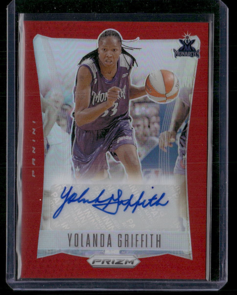 2024 Panini Prizm WNBA Yolanda Griffith Throwback Signatures Prizms Red #/99