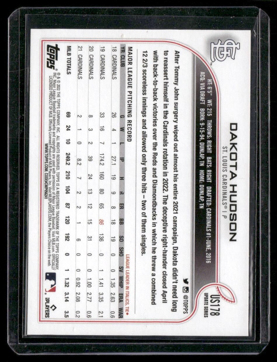 2022 Topps Update #US178 Dakota Hudson