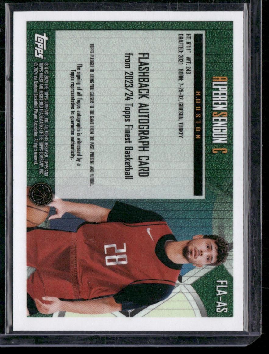 2023-24 Finest Alperen Sengun Flashback Autographs Blue Geometric Refractors /99