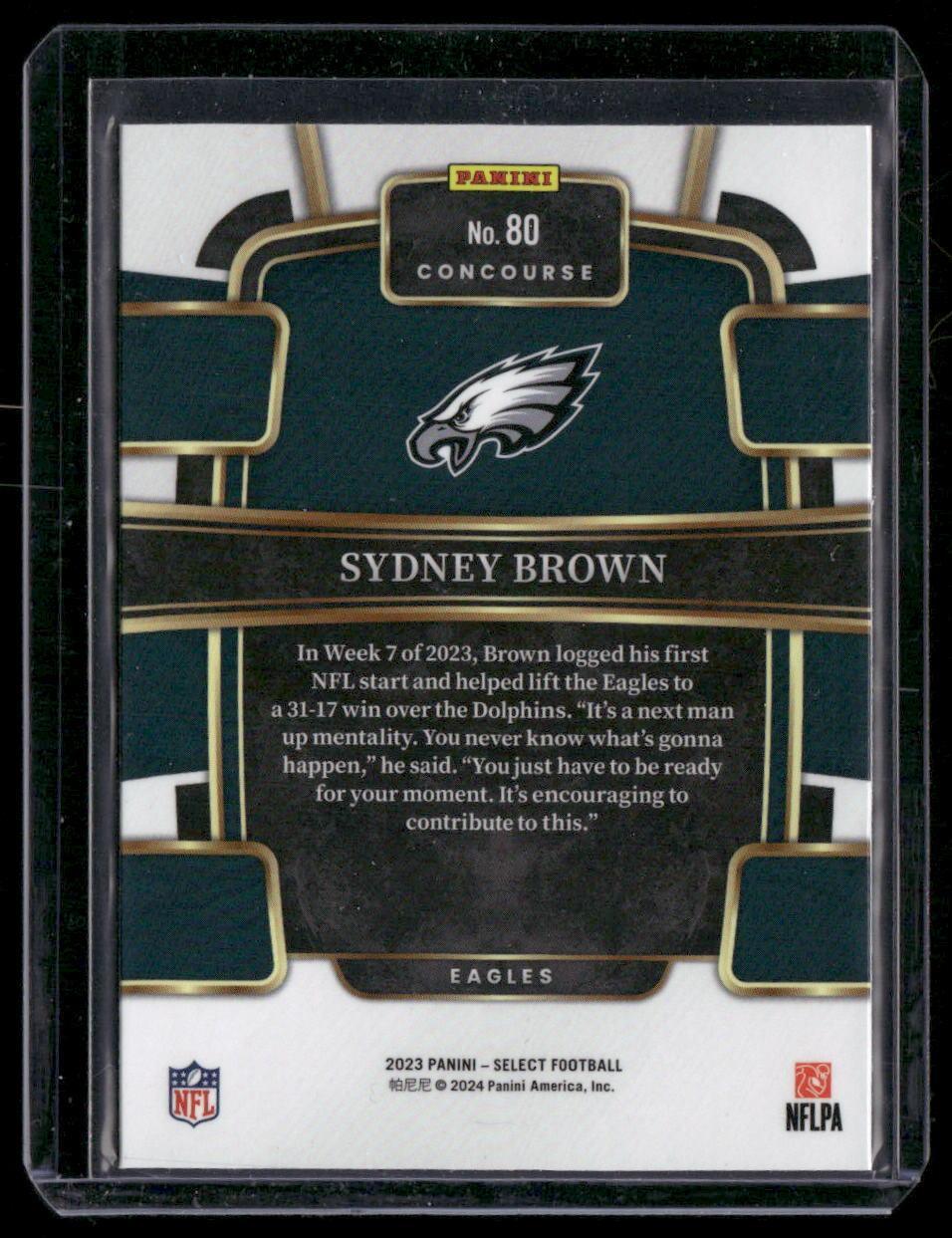 2023 Panini Select #80 Sydney Brown