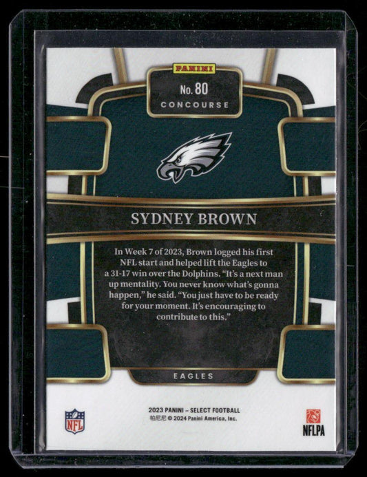 2023 Panini Select #80 Sydney Brown