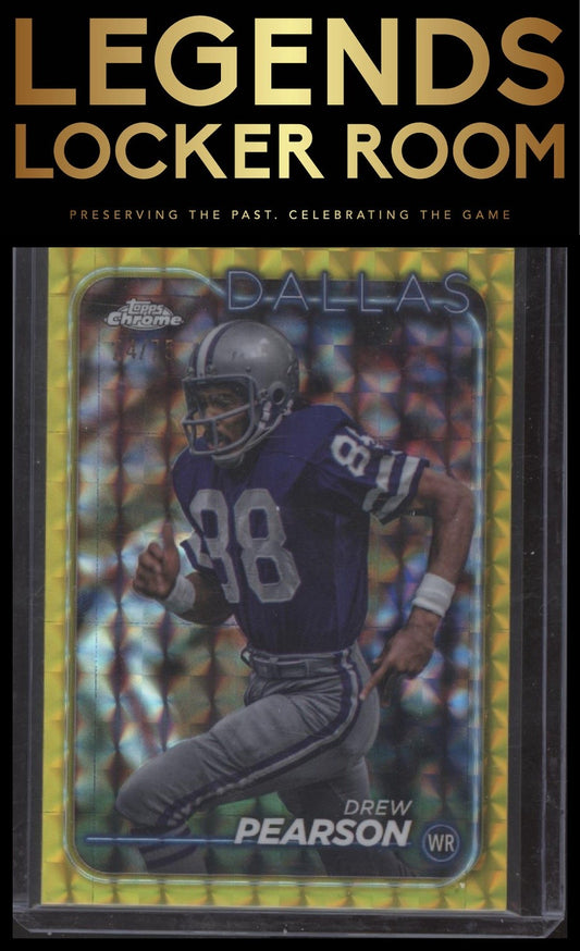2024 Topps Chrome #42 Drew Pearson Yellow Geometric Refractor #/75