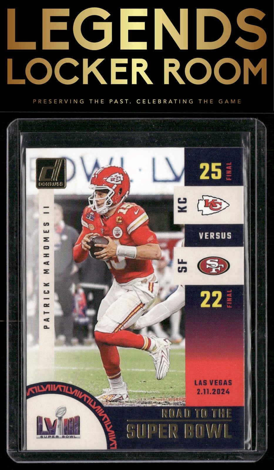 2024 Donruss #SBCHAMP Patrick Mahomes II Road to the Super Bowl Championship