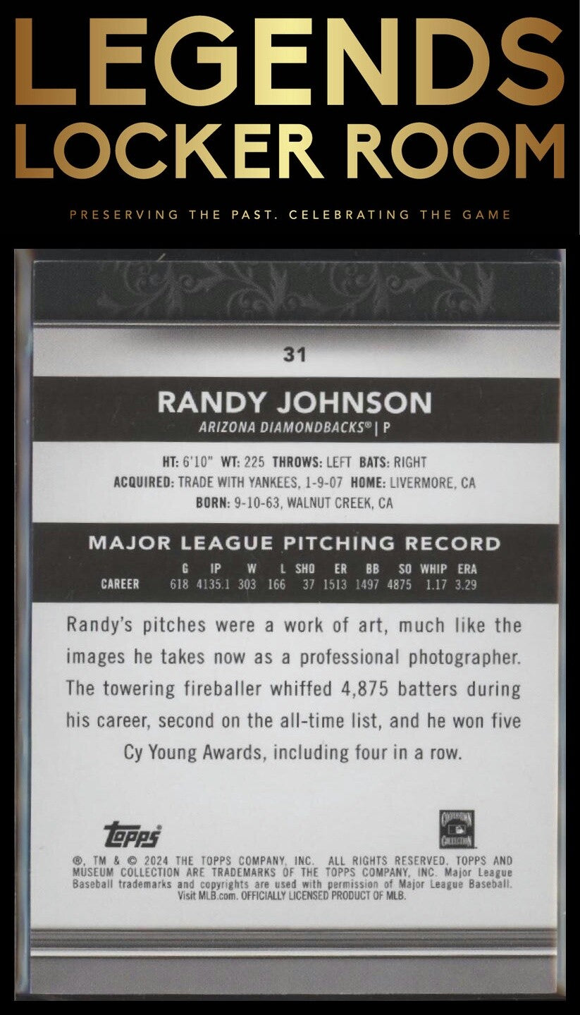 2024 Topps Museum Collection #31 Randy Johnson Copper