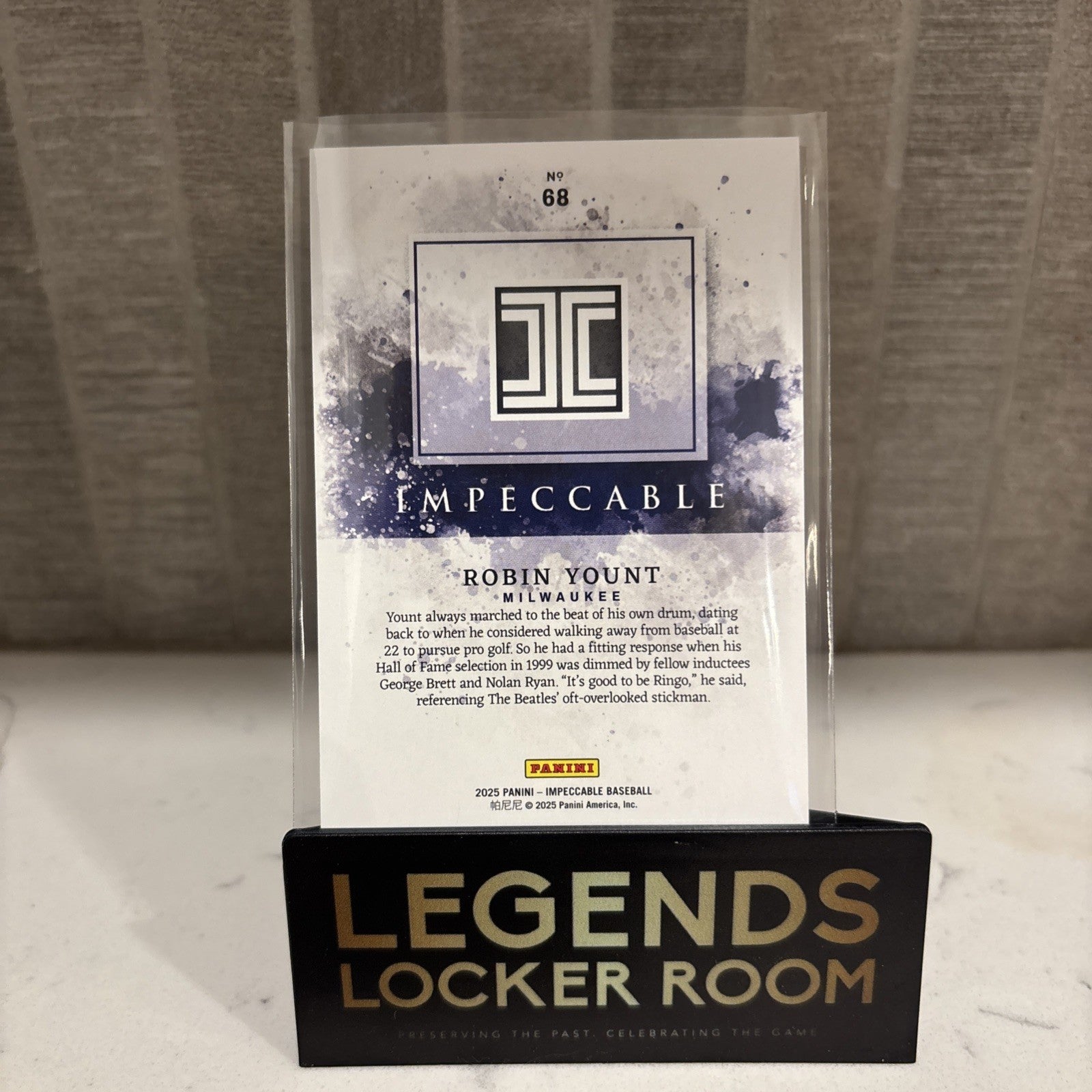2025 Panini Impeccable Robin Young Holo Gold /10 Milwaukee Brewers