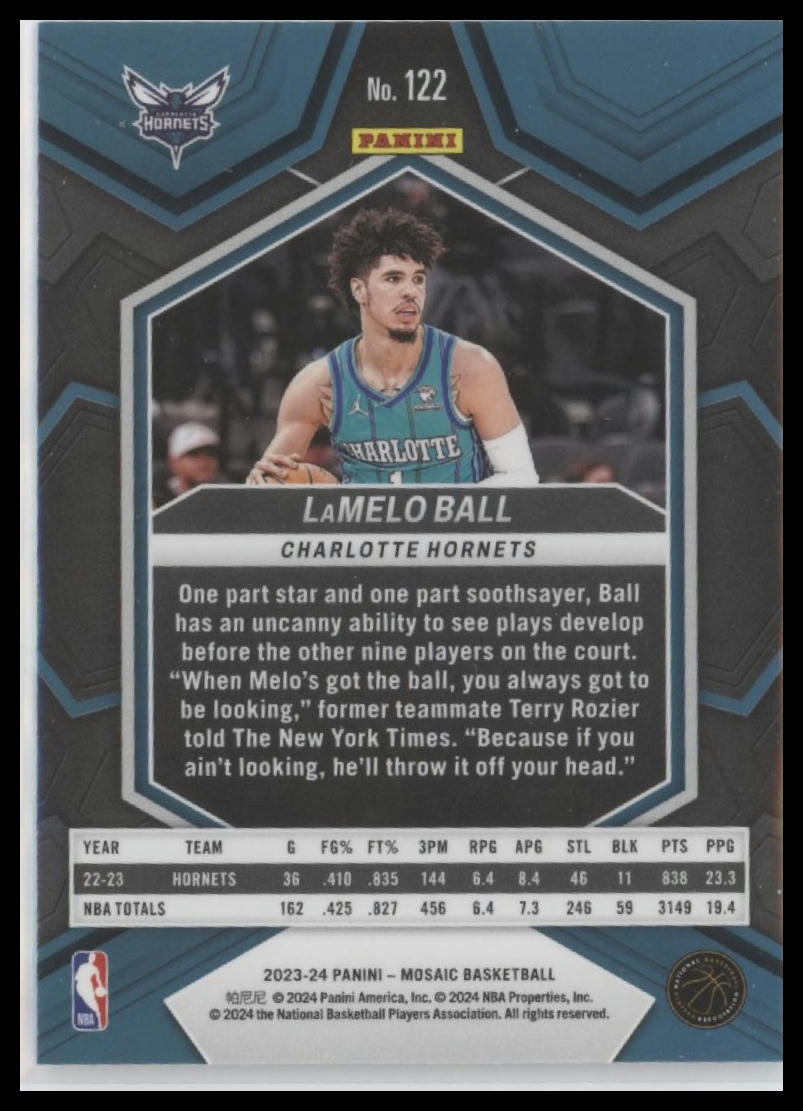2023-24 Panini Mosaic #122 LaMelo Ball
