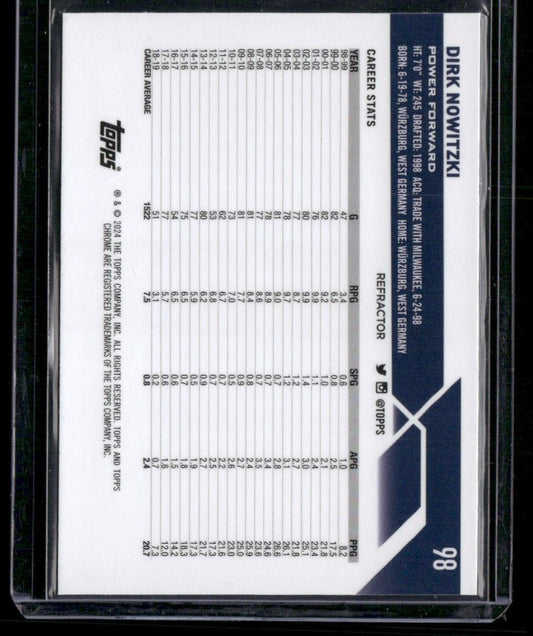 2023-24 Topps Chrome #98 Dirk Nowitzki Refractors