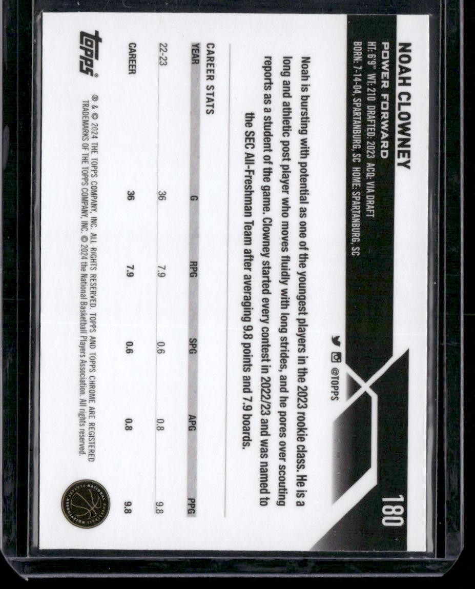 2023-24 Topps Chrome #180 Noah Clowney