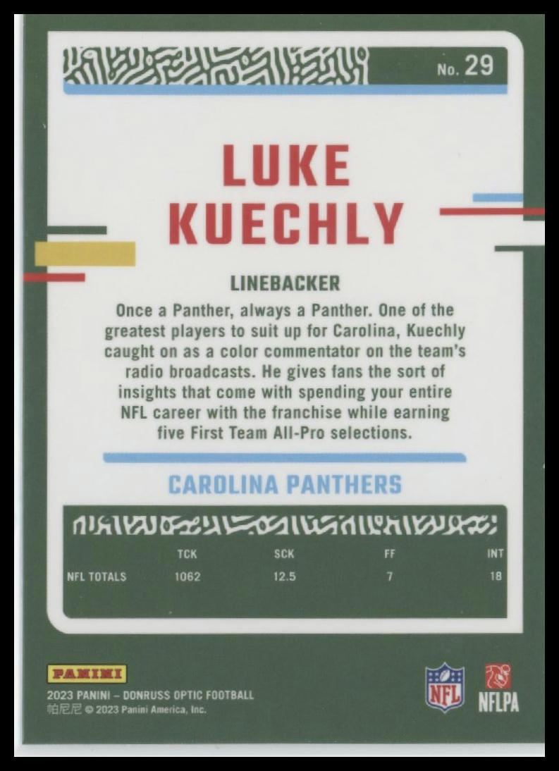 2023 Donruss Optic #29 Luke Kuechly