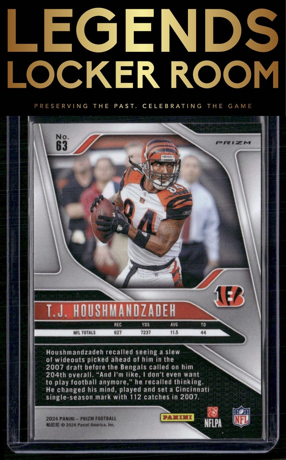 2024 Panini Prizm #63 T.J. Houshmandzadeh Silver