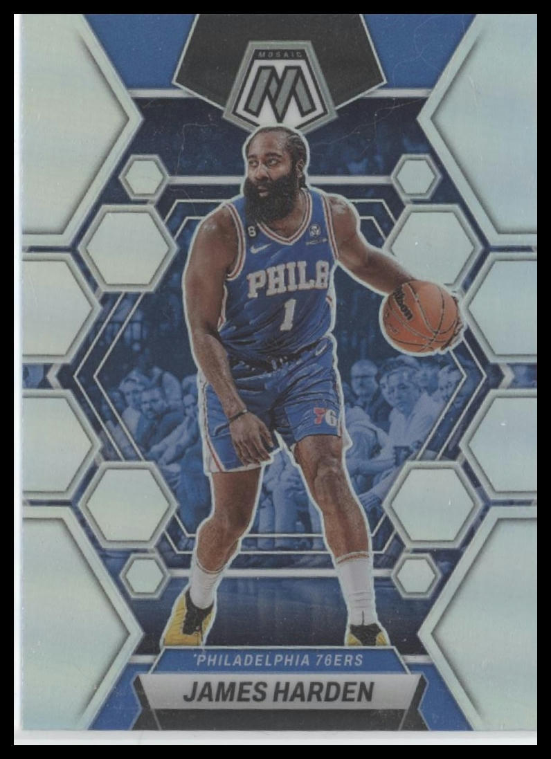2022-23 Panini Mosaic #55 James Harden Silver