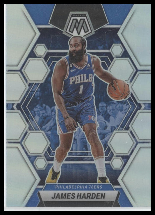 2022-23 Panini Mosaic #55 James Harden Silver