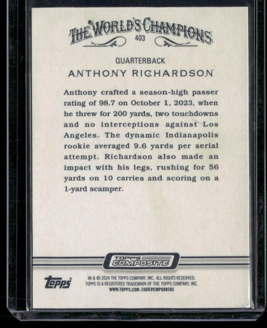 2023 Topps Composite #403 Anthony Richardson