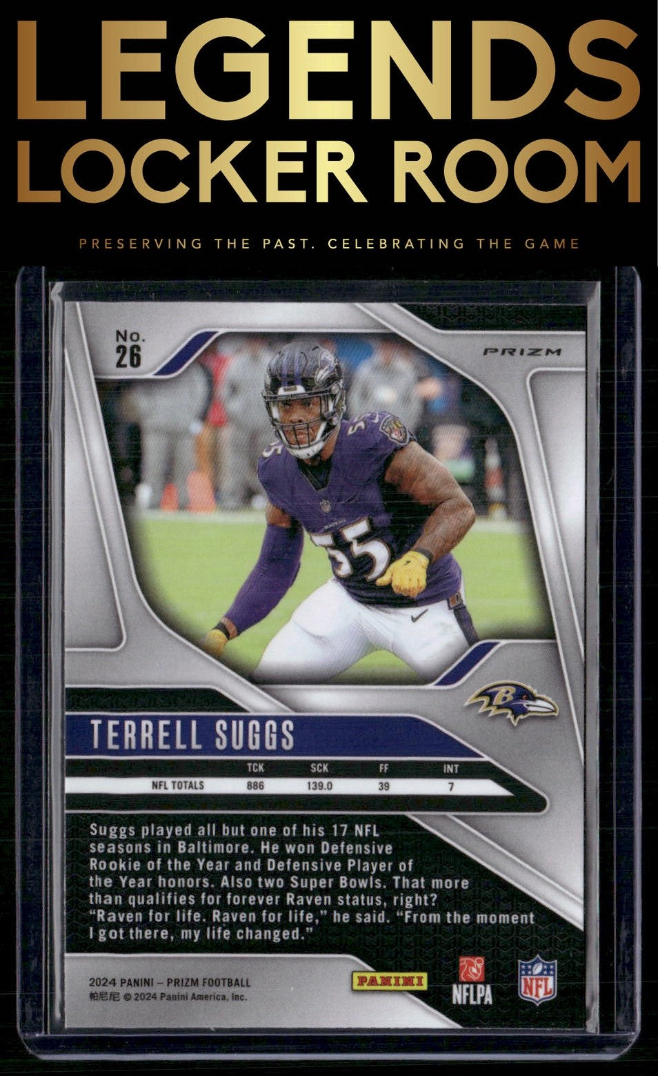 2024 Panini Prizm #26 Terrell Suggs Silver