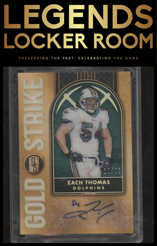 2023 Panini Gold Standard #GS-ZT Zach Thomas Gold Strike #/25