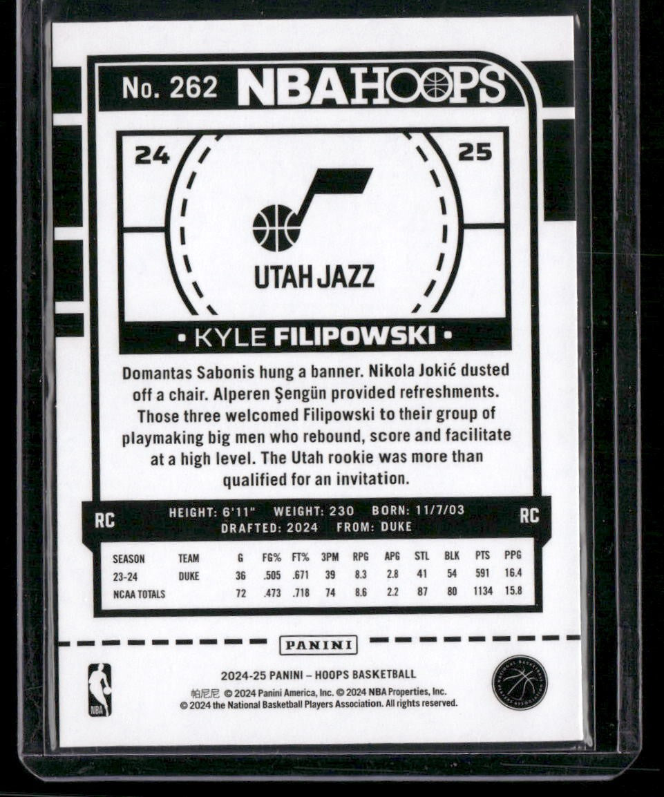 2024-25 Hoops #262 Kyle Filipowski